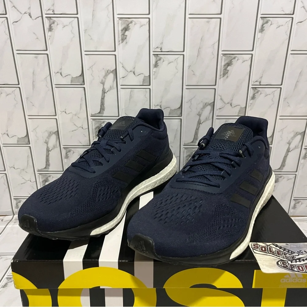 New Adidas Response LT Boost Navy Blue Running Shoes Ultra Boost Gym Training - Picture 2 of 16